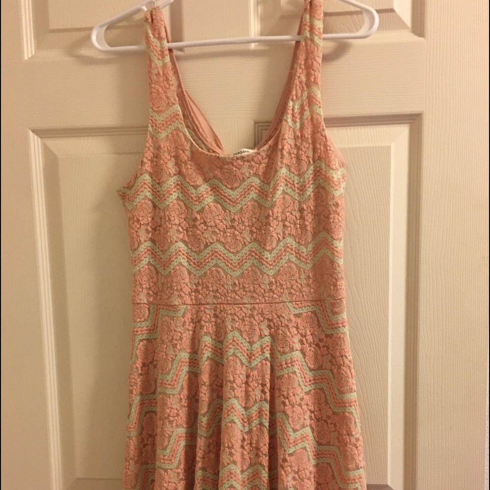 Light pink and white dress